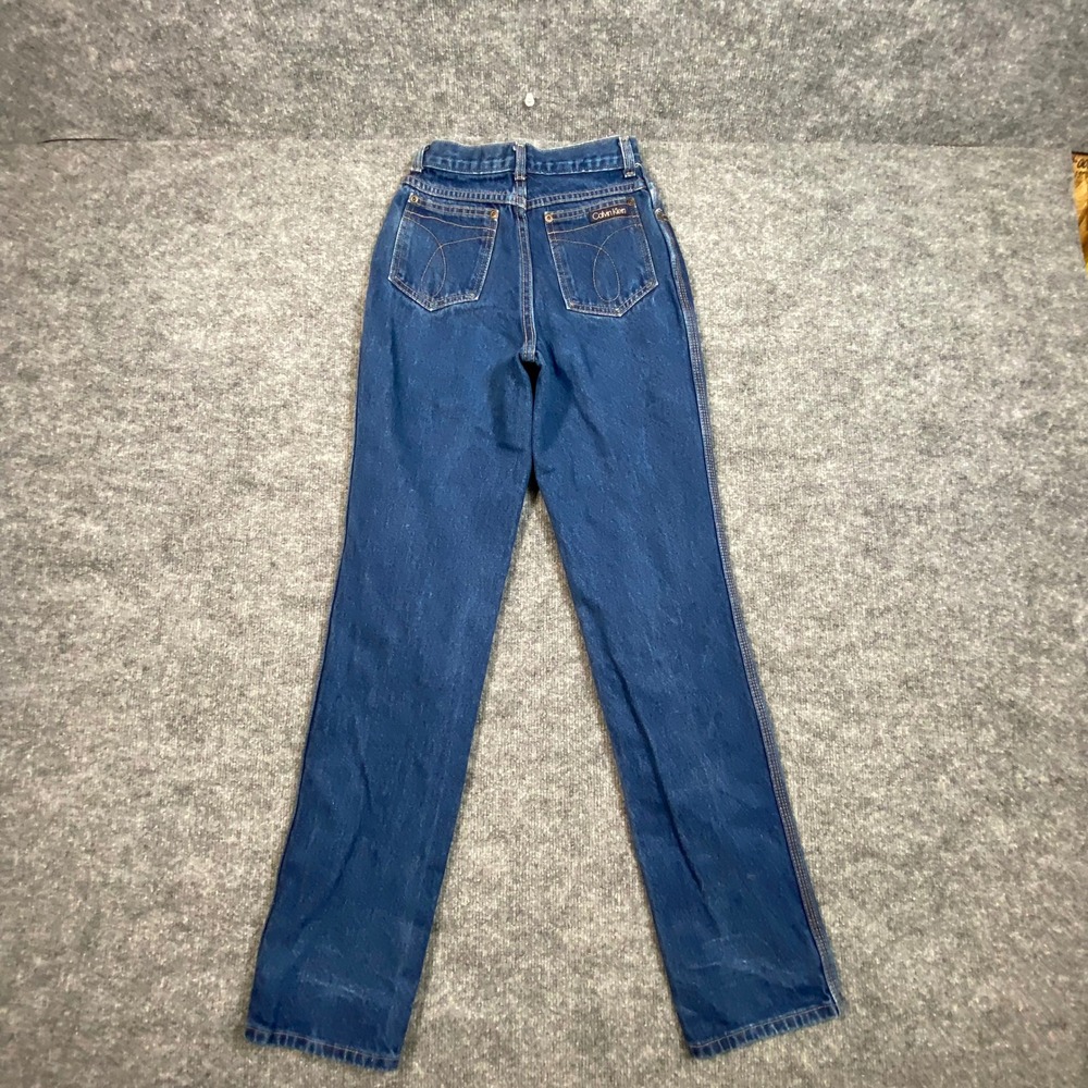 Vintage Calvin Klein High Rise Straight Leg Blue Jeans Size 7 Made in USA